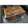 Image 2 : WOOD AND BRASS TRUNK