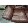 Image 2 : BROWN LEATHER RECLINER SOFA