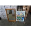 Image 1 : KENTUCKY DERBY PRINT AND WOOD FRAMED MIRROR