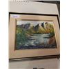 Image 2 : FRAMED OIL ON BOARD MOUNTAIN SCENE WITH LAKE SIGNED J PRESTON