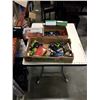 Image 1 : TRAY OF DIE CAST VEHICLES AND VINTAGE TOY REAL TOOL SETS