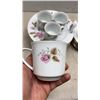 Image 3 : LOT OF PINK AND WHITE CHINA DISHES - 38 PIECES INCLUDES PLATES, BOWLS, CUPS, SAUCERS