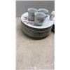 Image 5 : LOT OF PINK AND WHITE CHINA DISHES - 38 PIECES INCLUDES PLATES, BOWLS, CUPS, SAUCERS
