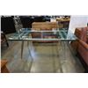 Image 1 : CALLIGARIS MODERN GLASSTOP DINING TABLE DRAW LEAF