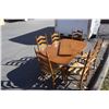 Image 2 : MAPLE DINING TABLE WITH 6 ROPE SEAT CHAIRS