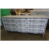 Image 1 : 9 DRAWER GREY AND WHITE DRESSER