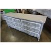 Image 2 : 9 DRAWER GREY AND WHITE DRESSER
