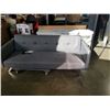 Image 1 : AS NEW SERTA CASUAL CONVERTIBLE PRINCETON SOFA WITH POWER STRIP - GREY