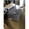 Image 2 : AS NEW SERTA CASUAL CONVERTIBLE PRINCETON SOFA WITH POWER STRIP - GREY