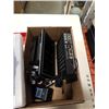 Image 3 : BOX OF ELECTRONICS, HYPEX X HEASET CRACKED ARM, MICROPHONE, FACE VACUUM AND BENZOMATIC TORCH KIT