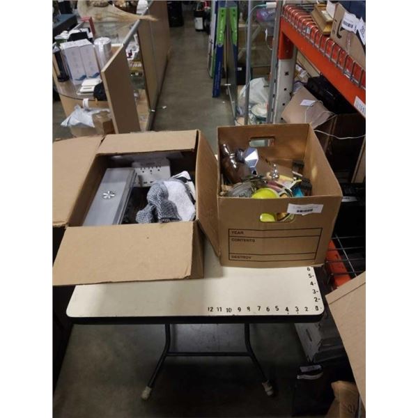 2 BOXES BIALETTI MOKA EXPRESS, STRAW DISPENSER, POWER BAR, ESTATE GOODS