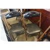 Image 3 : 6 WOOD FRAMED FOLDING CHAIRS