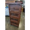 Image 1 : 4 DRAWER WOOD SHELF WITH SCALE PATTERN DRAWERS