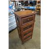 Image 2 : 4 DRAWER WOOD SHELF WITH SCALE PATTERN DRAWERS