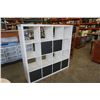 Image 2 : WHITE CUBICAL SHELF WITH 6 BLACK CUPBOARDS - 58 INCHES WIDE X 58 INCHES TALL