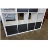Image 3 : WHITE CUBICAL SHELF WITH 6 BLACK CUPBOARDS - 58 INCHES WIDE X 58 INCHES TALL
