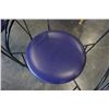 Image 2 : 2 METAL FRAME PURPLE SEAT CHAIRS