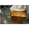 Image 1 : 2 DRAWER NIGHTSTAND AND METAL GLASS ENDTABLE