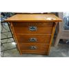 Image 2 : 2 DRAWER NIGHTSTAND AND METAL GLASS ENDTABLE
