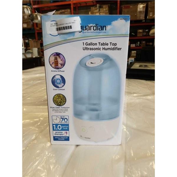 AS NEW PUREGUARDIAN 1 GALLON TABLE TOP ULTRA SONIC HUMIDIFIER - TESTED WORKING