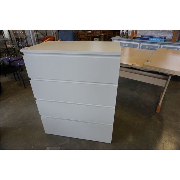 WHITE 4 DRAWER IKEA CHEST OF DRAWERS