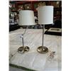 Image 1 : 2 MODERN BRUSHED METAL TABLE LAMPS