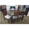 Image 2 : MODERN EZTIA DINING TABLE WITH JACKNIFE LEAF AND 6 CHAIRS