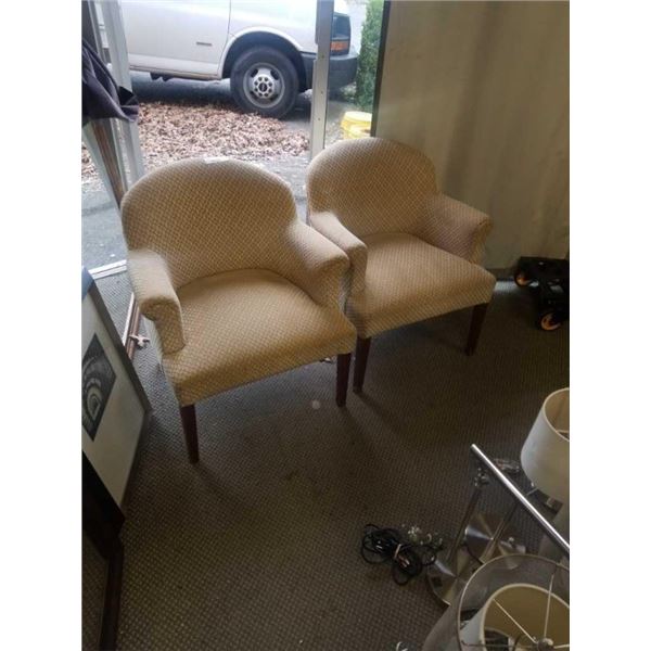 2 UPHOLSTERED ACCENT CHAIRS