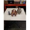Image 1 : CERAMIC FIGURE WITH GINGER JAR, AND METAL NUTCRACKER