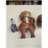 Image 3 : CERAMIC FIGURE WITH GINGER JAR, AND METAL NUTCRACKER