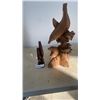 Image 1 : CARVED WOOD DOLPHINS AND SMALL WOOD CARVING - DAMAGED TAIL