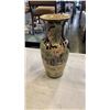 Image 2 : POTTERY 12 INCH VASE AND 2 CANDLESTICKS
