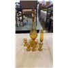 Image 1 : YELLOW GLASS DECANTER SET