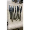 Image 10 : SIVLER PLATE CREAM AND SUGARS ON PLATTERS AND PLATED CUTLERY