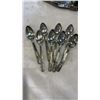 Image 13 : SIVLER PLATE CREAM AND SUGARS ON PLATTERS AND PLATED CUTLERY