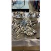 Image 1 : SIVLER PLATE CREAM AND SUGARS ON PLATTERS AND PLATED CUTLERY