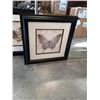 Image 3 : 2 RICHARD HANSON BUTTERFLY PRINTS AND BEVELLED MIRROR WITH STAND