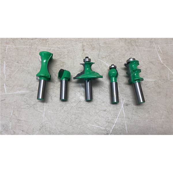 NEW 5 PIECE ROUTER BIT SET