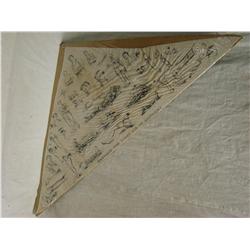 WW1-Era Printed Cloth Triangular "BANDAGE"