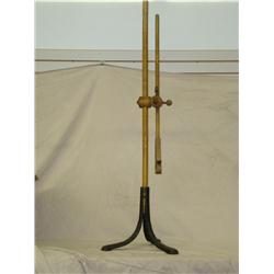 Large X-Ray Tube Holder Wood w/Cast-Iron Stand