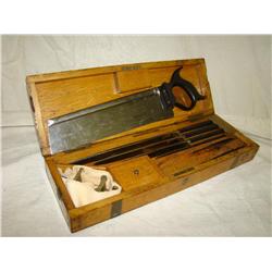 Civil War Amputation Set in Wooden Case