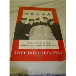 World War Two Poster. The Five Sullivans.