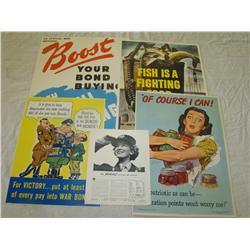 World War Two Poster Lot of Five.