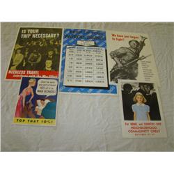 World War Two Poster Lot of Five.