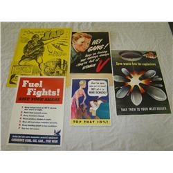 World War Two Poster Lot of Five.