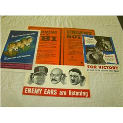 World War Two Poster Lot of Five.