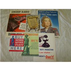 World War Two Poster Lot of Six..