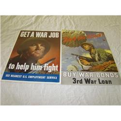 Lot of 2 World War Two Posters.