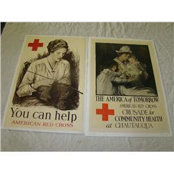World War 1 Red Cross Poster Lot of 2.
