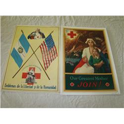 World War 1 Red Cross Poster Lot of 2.